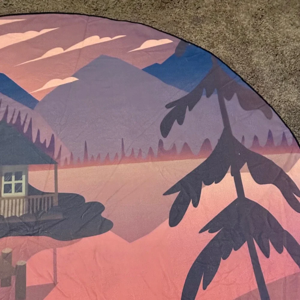 Red White & Royal Blue Alex & Henry Lake LBJ 2020 Round Beach Towel Blanket 56